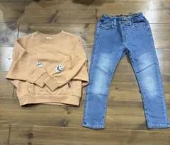 F.O.KIDS トレーナーとデニムパンツセット 110
