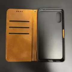 手帳型スマホケース ブラウン カードポケット付き SO-41B用