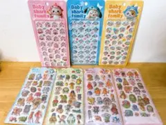 【新品正規品】ベイビーシャークシール きゅんポップシール計7枚セット　吉田産業