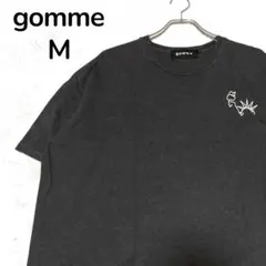 【人気】gomme ワンポイントTシャツ M チャコールグレー バックプリントのサムネイル