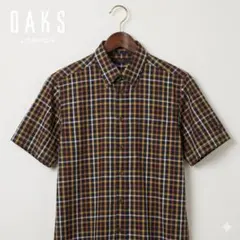 英国王室御用達 DAKS ダックス 半袖 チェックシャツ 40 L相当
