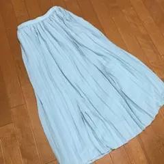 新品　プリーツロングスカート　ライムグリーンのサムネイル