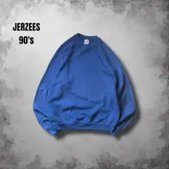 90s USA製JERZEES ヴィンテージブランクスウェット 美フェード 短丈