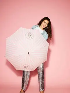 【1本のみ】Victoria's Secret ピンクストライプ傘のサムネイル