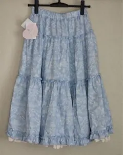 NINA’S×m♡petit リバーシブルスカート 淡青 Mサイズ