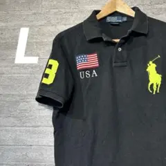 Polo by Ralph Lauren ブラックポロシャツ　L