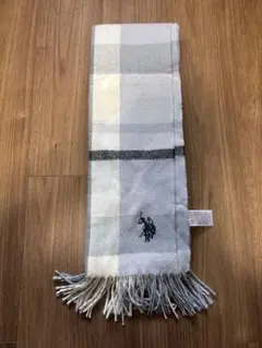 U.S. POLO ASSN.（ユーエスポロアッスン）のロゴ刺繍チェックマフラー