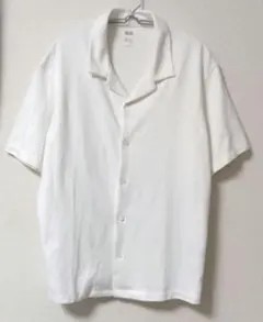UNIQLOエアリズム コットンオープンカラーシャツ ホワイト L