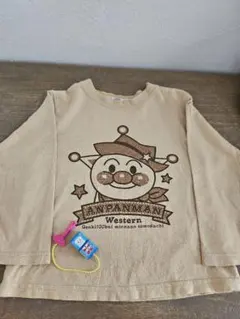 アンパンマン 長袖Tシャツ 95サイズ ベージュ おまけ付き