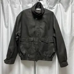 ブルゾン アウター 中綿入り ヴィンテージPU合皮ショート丈ブルゾン