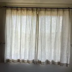 リネン刺繍カーテン　100×150のサムネイル