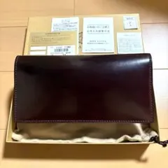ガンゾ　ganzo シェルコードバン2 長財布　新品未使用品　バーガンディのサムネイル