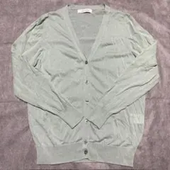 ミントグリーン Vネック カーディガン　春夏用