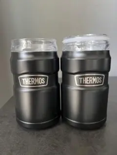 THERMOS ブラック 保冷缶ホルダー　2個セット