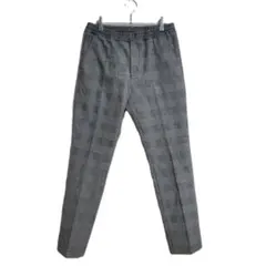 EDWIN イージーパンツ S グレー チェック柄 スリム きれいめ 部屋着