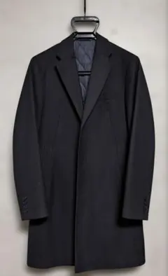 PARSONS　洋服の青山 ダークネイビー チェスターコート ウール混合