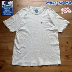 希少 90s USA製 チャンピオン 青刺繍タグ プリントTシャツ