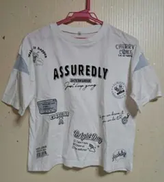 ラメ入りプリントTシャツ 女児用 150cm 綿100%