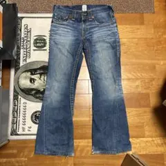 TRUE RELIGION RICKY ストレートデニムパンツ y2k swag - メルカリ