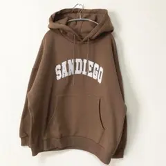 SHEIN シーイン スウェット パーカー ブラウン L