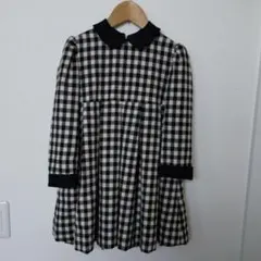 最終値下げ　チェック フォーマルワンピース