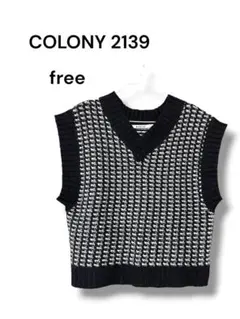 COLONY 2139 ニットベスト Vネック モノトーンVネックレディースのサムネイル