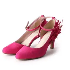 クチュールブローチ　リボンパンプス　ピンク