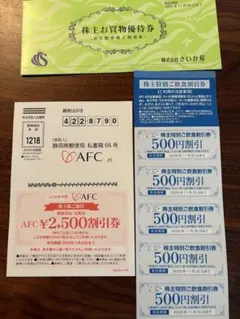 さいか屋 株主お買物優待券 AFC 株主ご優待割引券セット