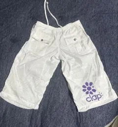 clap クロップドパンツ ホワイト