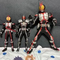 仮面ライダー555　ファイズ　ビッグサイズソフビフィギュア　3体セット