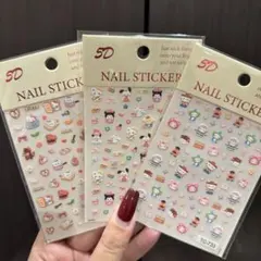 （バラ売り不可）サンリオ＆キャラクターネイルステッカーシール3枚セット