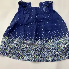 266 ネイビー 花柄 ノースリーブ ワンピース　ベビーギャップ