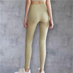 ハイウェスト 美脚 レギンス　グリーン　XL