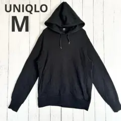 【UNIQLO】スウェットプルパーカ フード パーカー ブラック ユニクロ M