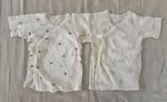 ベビー肌着 2枚セット【50~60cm】くま・ハチ柄