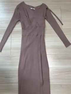 SNIDEL ニットワンピース ロング丈 長袖