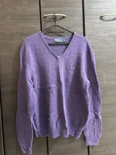 Polo by Ralph Lauren パープル Vネックセーター XL