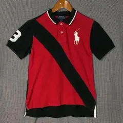 RALPH LAUREN ビッグポニー ナンバリング ポロシャツ 赤黒 ラルフ