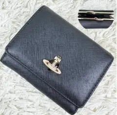 美品 ヴィヴィアンウエストウッド 三つ折り財布 ディアマンテ がま口