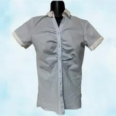 ORIHICA　オリヒカ　ブラウス　水色　レディース　チェック　半袖