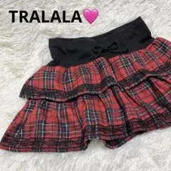 トゥララ 赤チェックフリルスカート 平成女児姫ギャルy2k レア