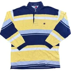 【高配色】90s TOMMY HILFIGER トミーヒルフィガー ボーダーポロ