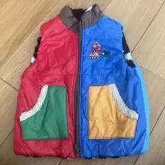 翌日匿名発送　MIKIHOUSE ダウンベスト 100リバーシブル