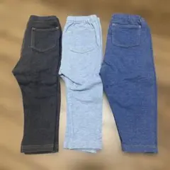 UNIQLOベビー ストレッチレギンス 3色セット