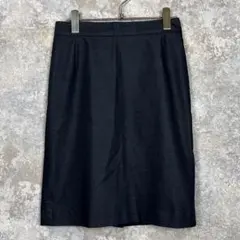【美品】UNTITLED タイトスカート 膝丈 ネイビー きれいめ 通勤 M