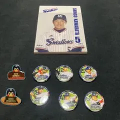 東京ヤクルトスワローズ グッズ 川端慎吾選手メモ帳 缶バッジ ピンバッジのサムネイル