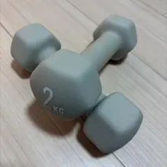 【中古】ダンベル 2kg 2個セット ネオプレンコーティング(グレー)のサムネイル