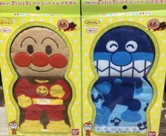 アンパンマンマスコットドレスタオル　アンパンマン、バイキンマンの2個セット