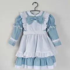 アリス風 ワンピース ドレス コスプレ 110cm？ 水色
