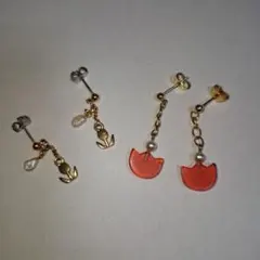 ちゅーりっぷの可愛いピアス　2セットまとめ売り